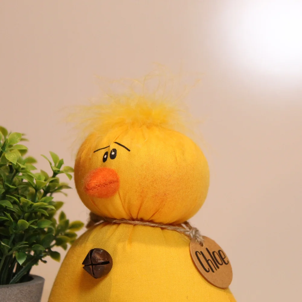 Yellow Plush Chick Home Accent Figurine - Picture 3 of 6